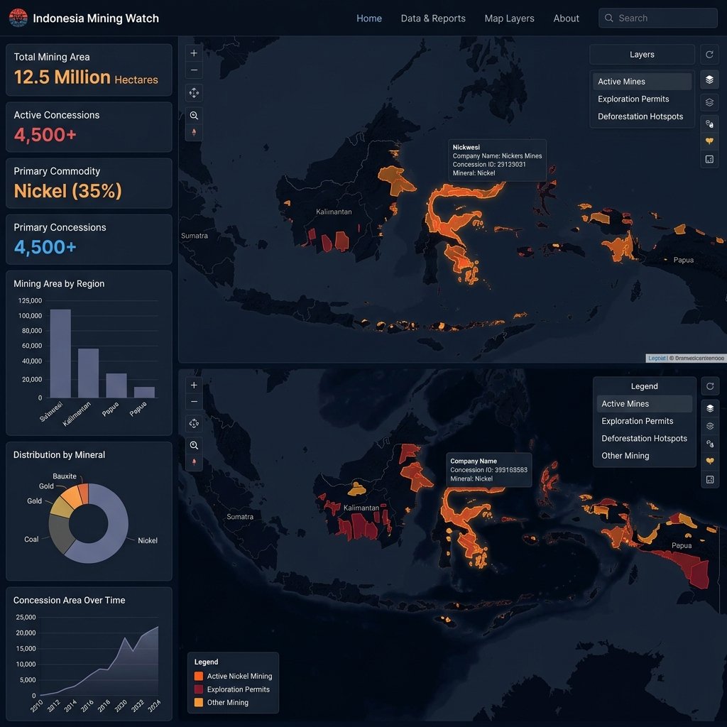 Indonesia Mining Watch Screenshot